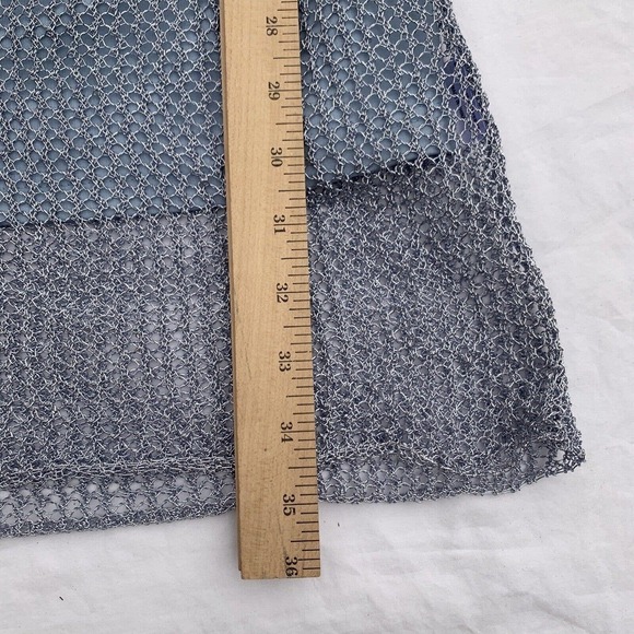 Revolve We are Kindred Delilah Dress Blue Size 0 Metallic Mesh Crochet Party - Picture 8 of 13